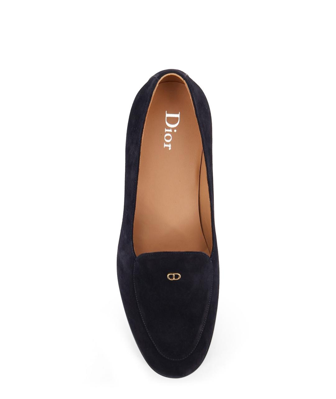 CHRISTIAN DIOR Синие замшевые лоферы, фото 5