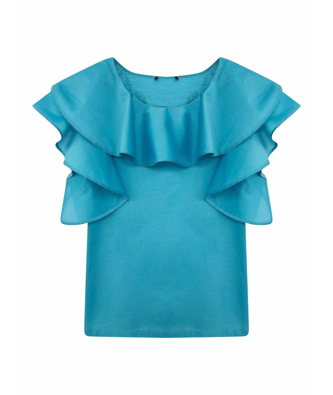WEEKEND MAX MARA Голубая хлопковая блузы, фото 1