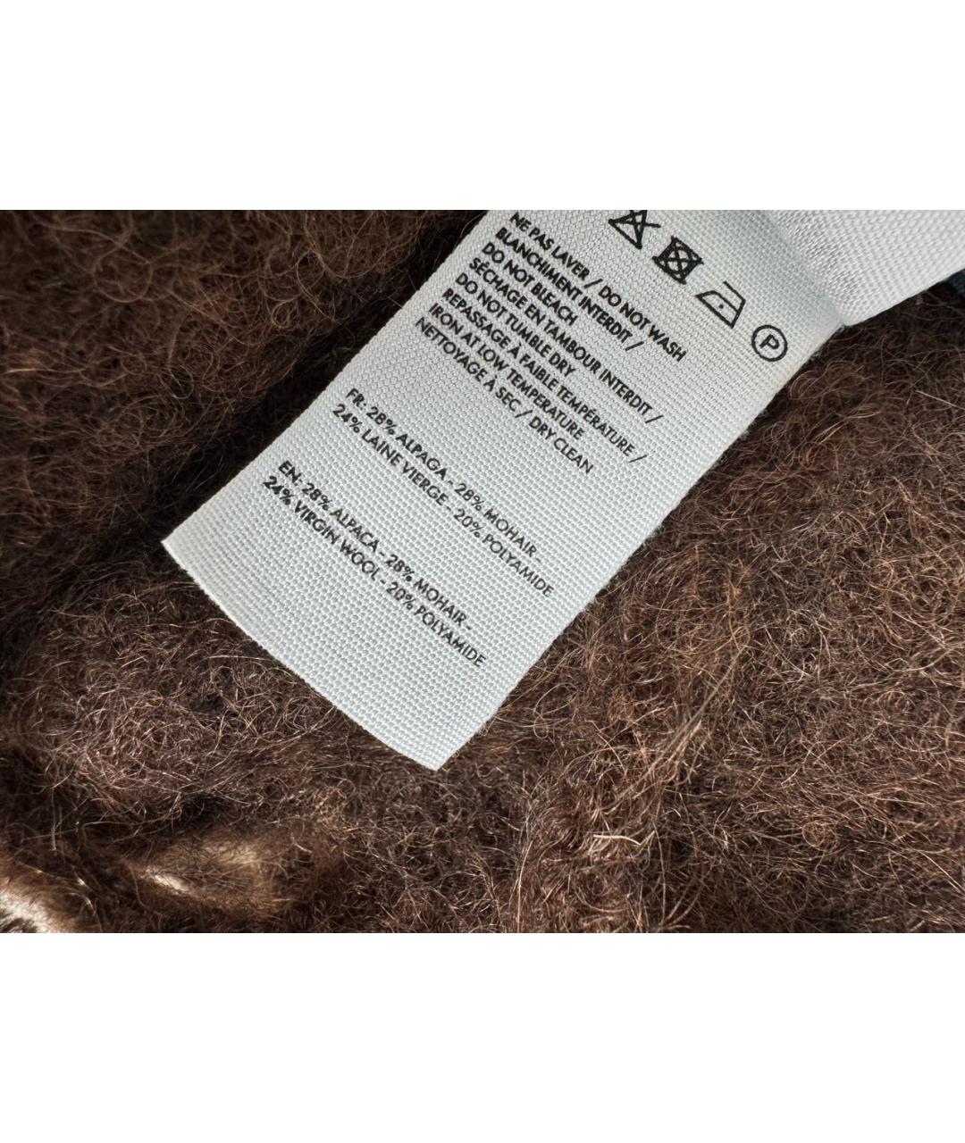 JACQUEMUS Коричневый шерстяной шарф, фото 4