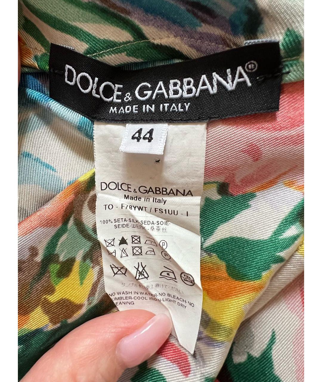 DOLCE&GABBANA Мульти шелковый костюм с юбками, фото 6