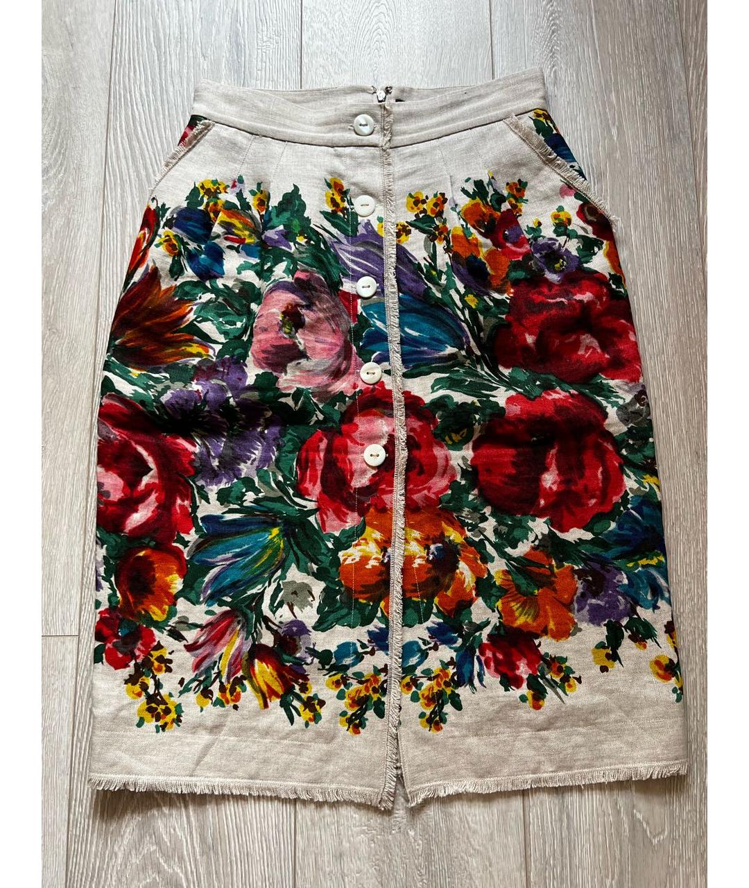 DOLCE&GABBANA Мульти шелковый костюм с юбками, фото 2