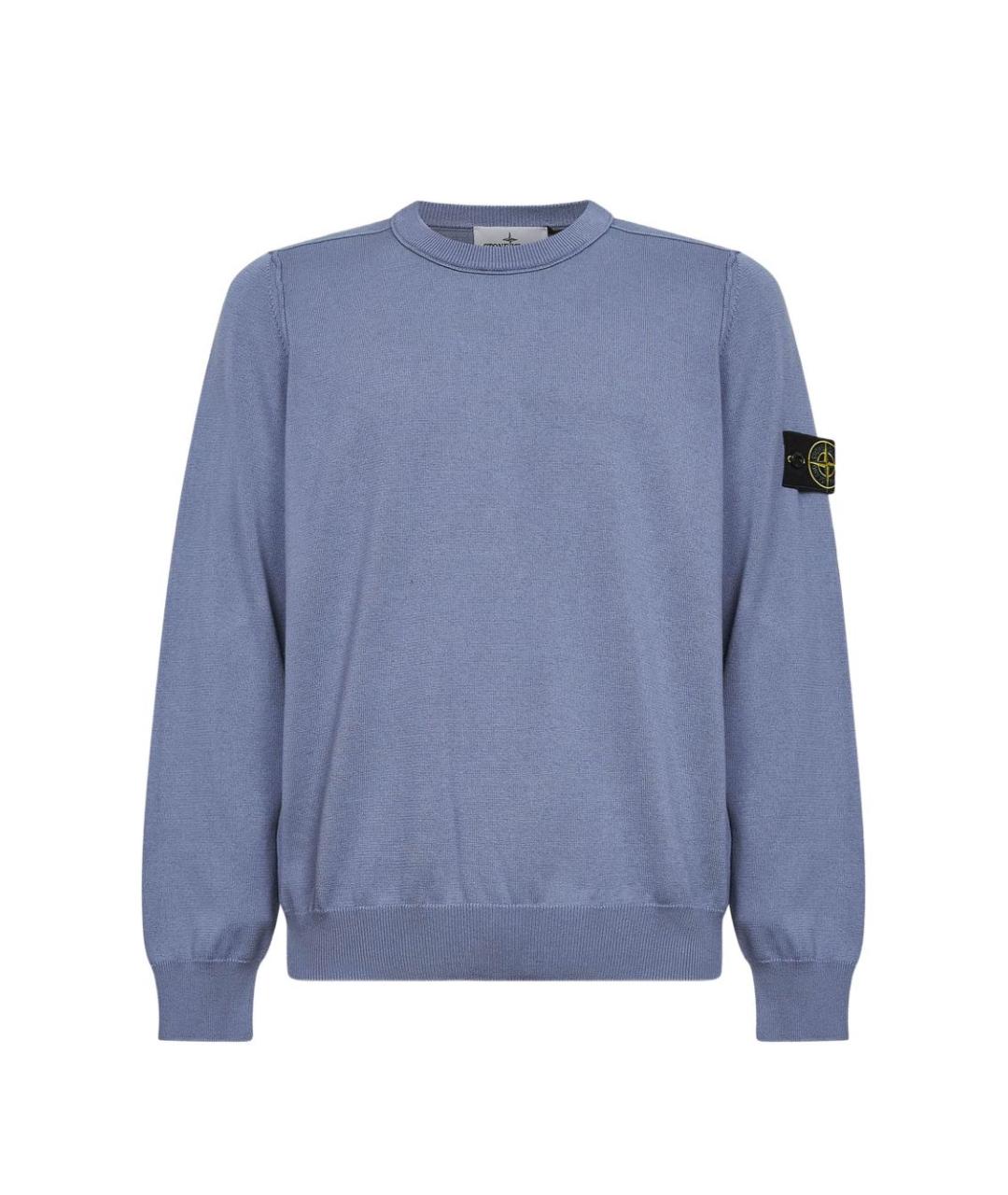 STONE ISLAND Синий хлопковый джемпер / свитер, фото 1