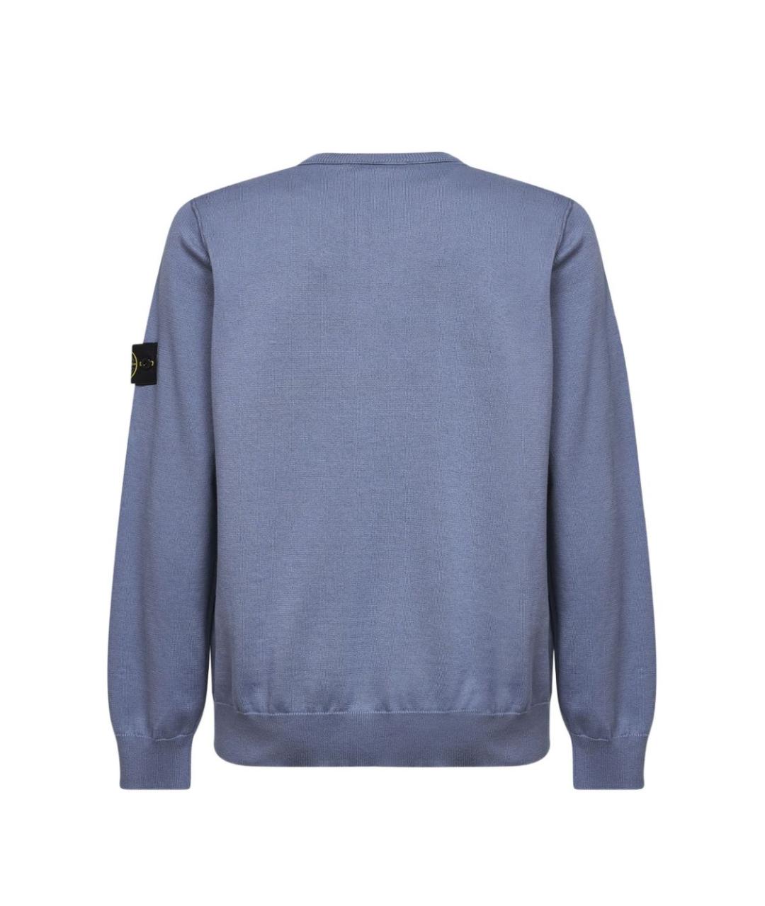 STONE ISLAND Синий хлопковый джемпер / свитер, фото 2
