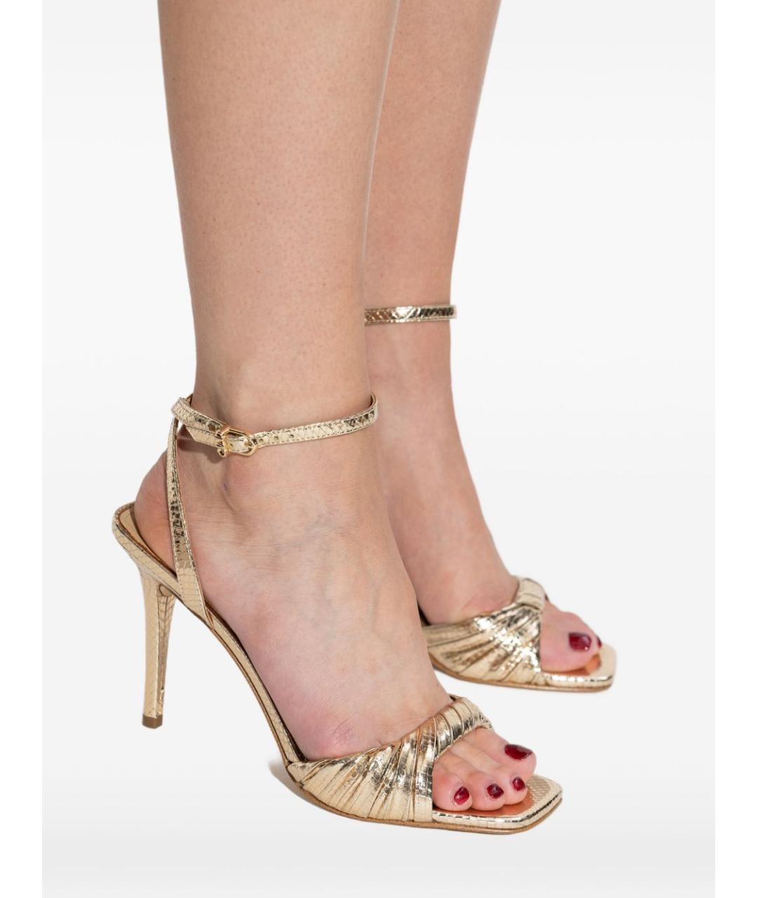 MICHAEL KORS Золотые босоножки, фото 3