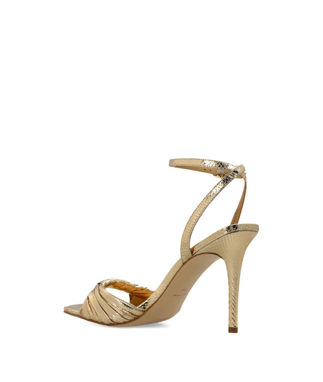 MICHAEL KORS Золотые босоножки, фото 4