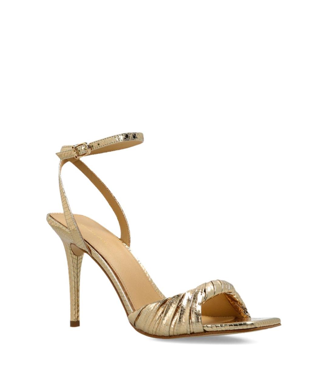 MICHAEL KORS Золотые босоножки, фото 5