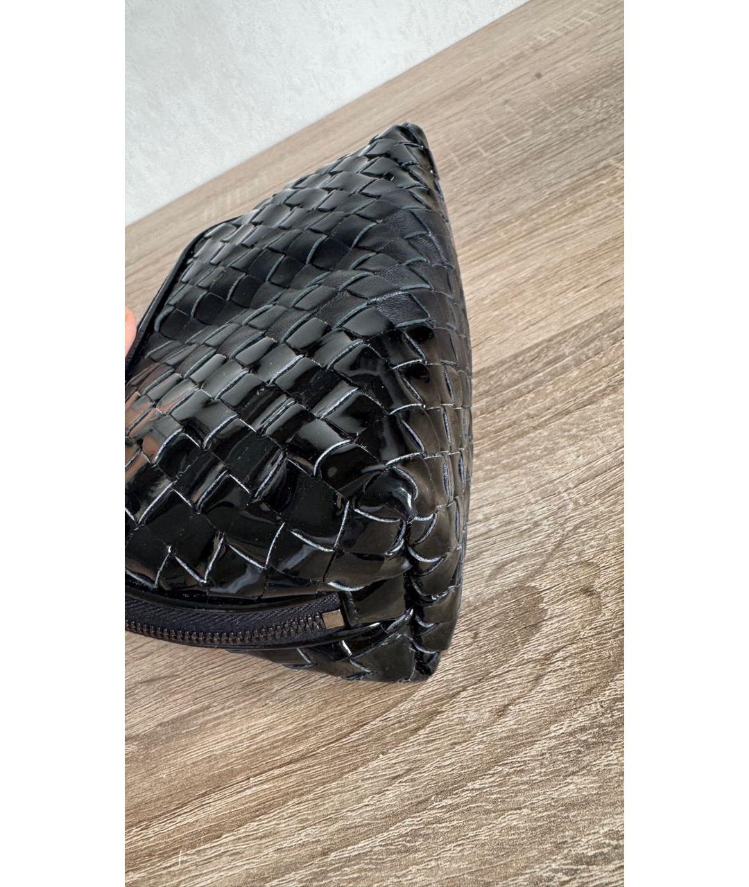 BOTTEGA VENETA Черная кожаная косметичка, фото 6