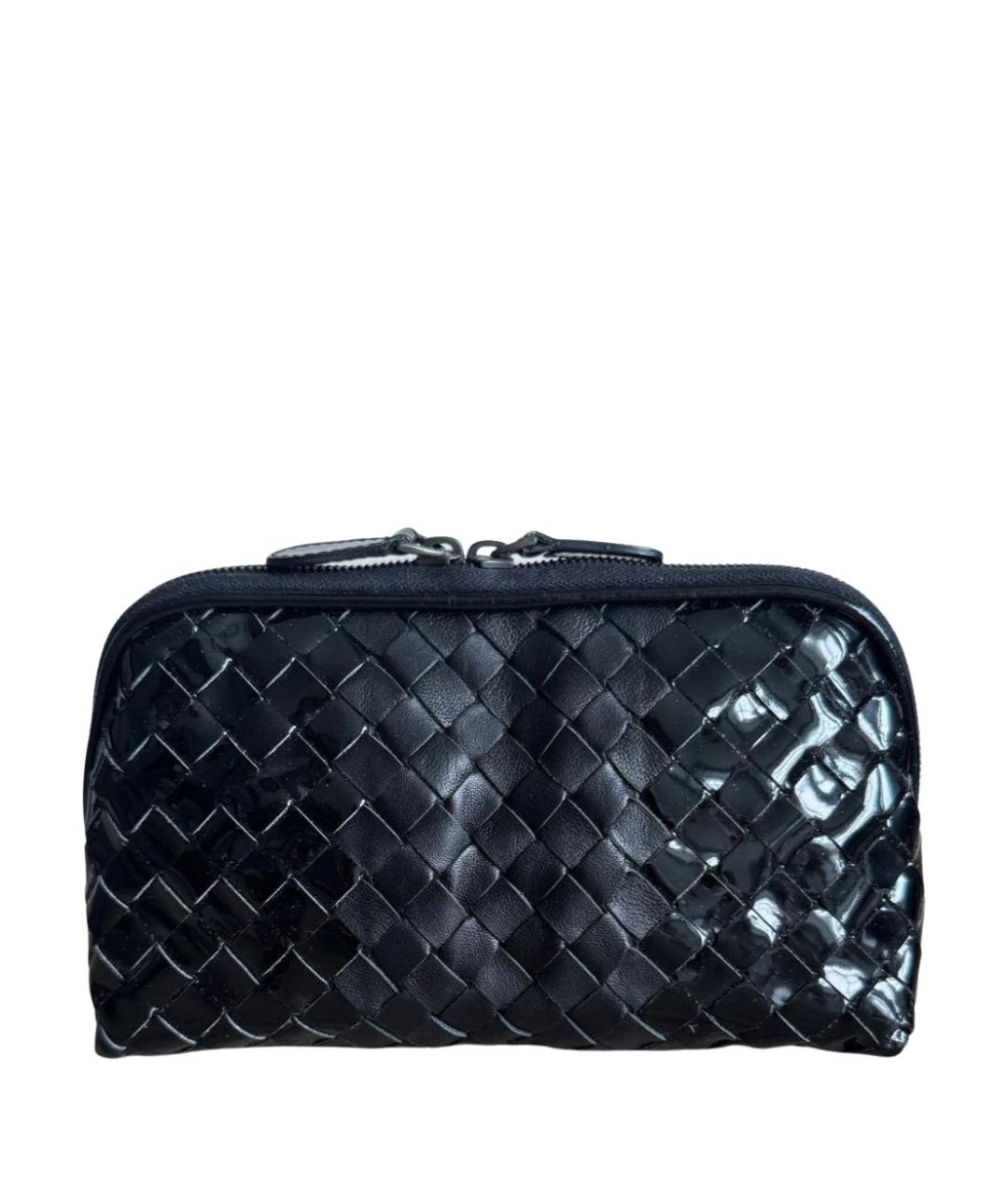 BOTTEGA VENETA Черная кожаная косметичка, фото 1