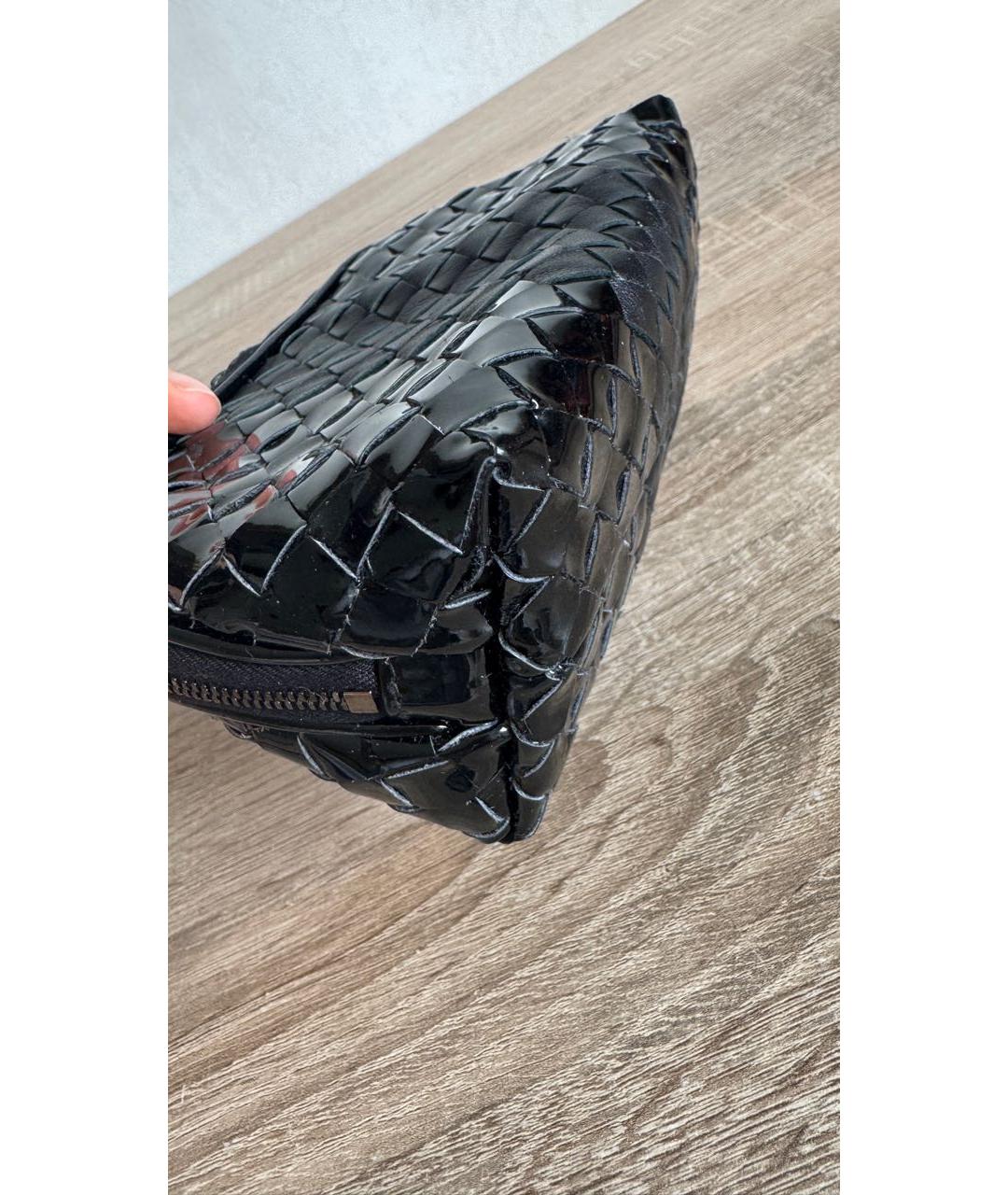BOTTEGA VENETA Черная кожаная косметичка, фото 4