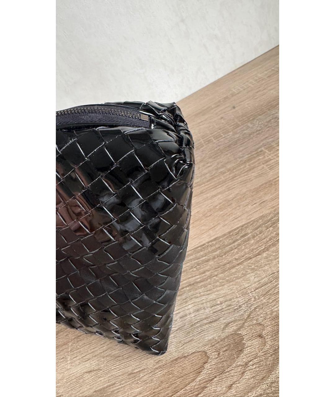 BOTTEGA VENETA Черная кожаная косметичка, фото 5