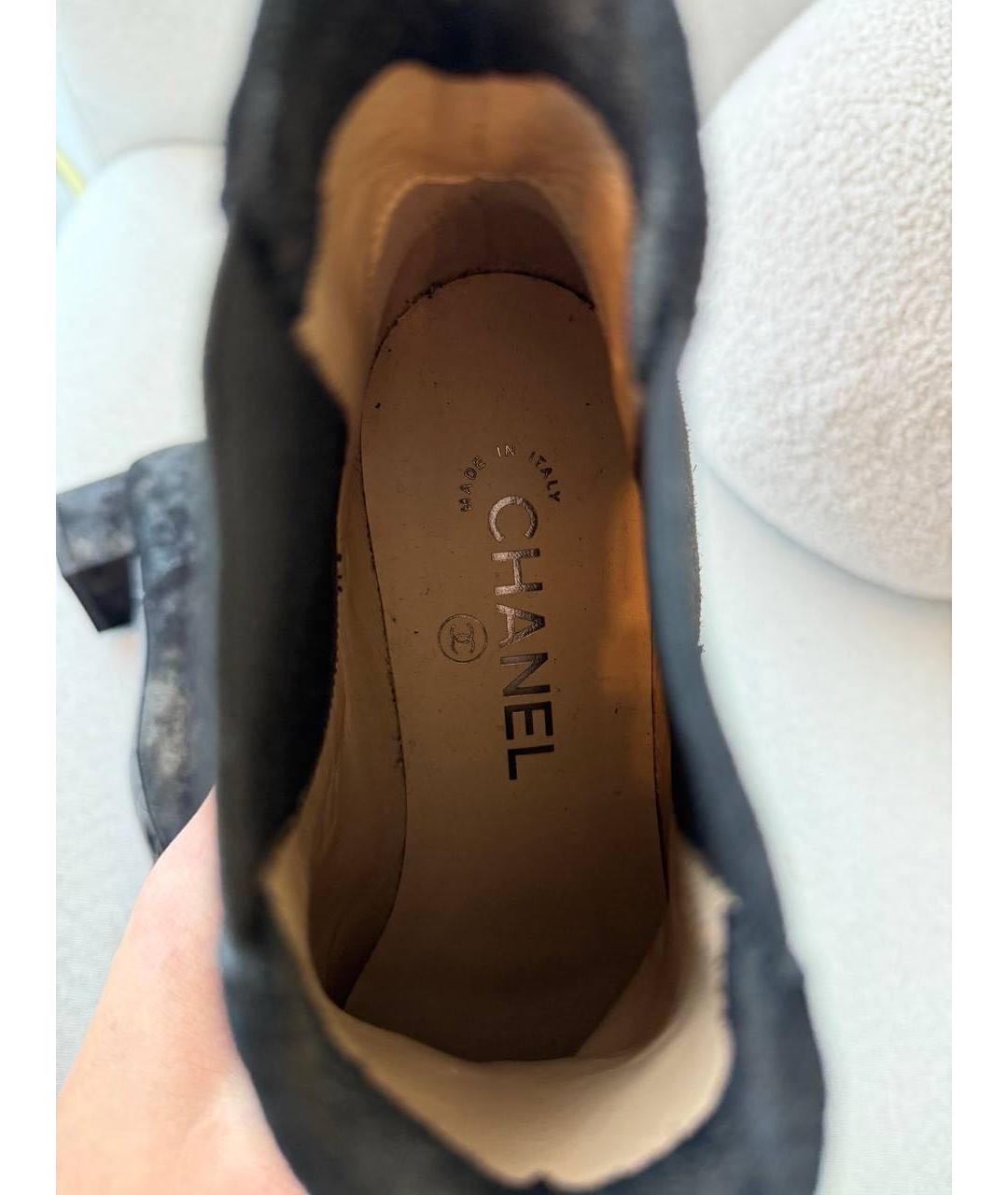 CHANEL Черные полусапоги, фото 4