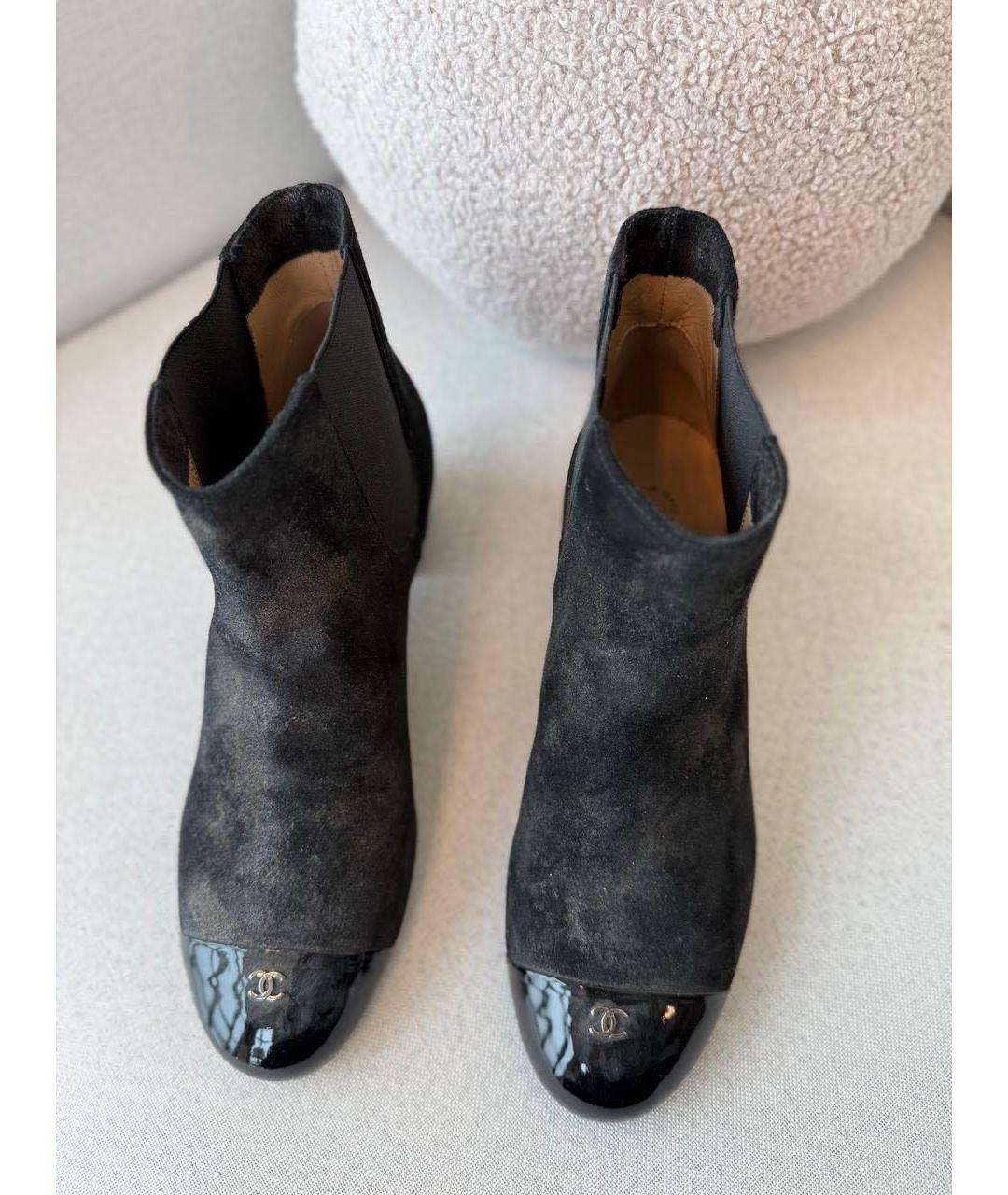 CHANEL Черные полусапоги, фото 5