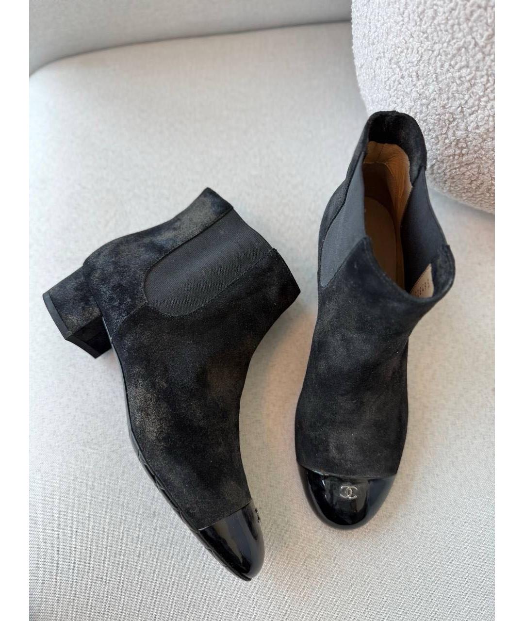 CHANEL Черные полусапоги, фото 8