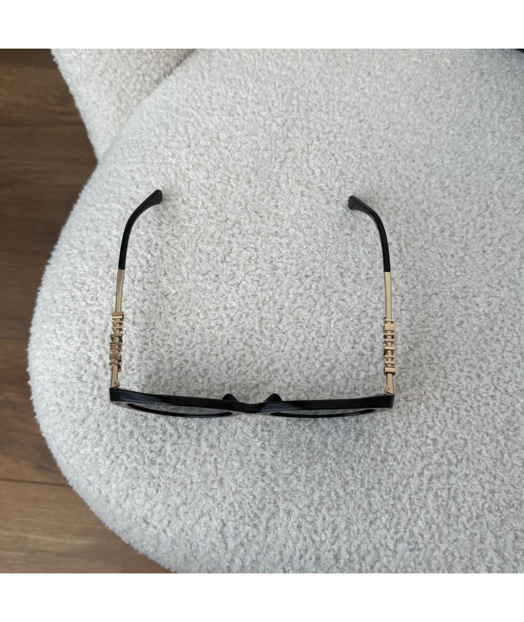 CHANEL Золотые металлические солнцезащитные очки, фото 3