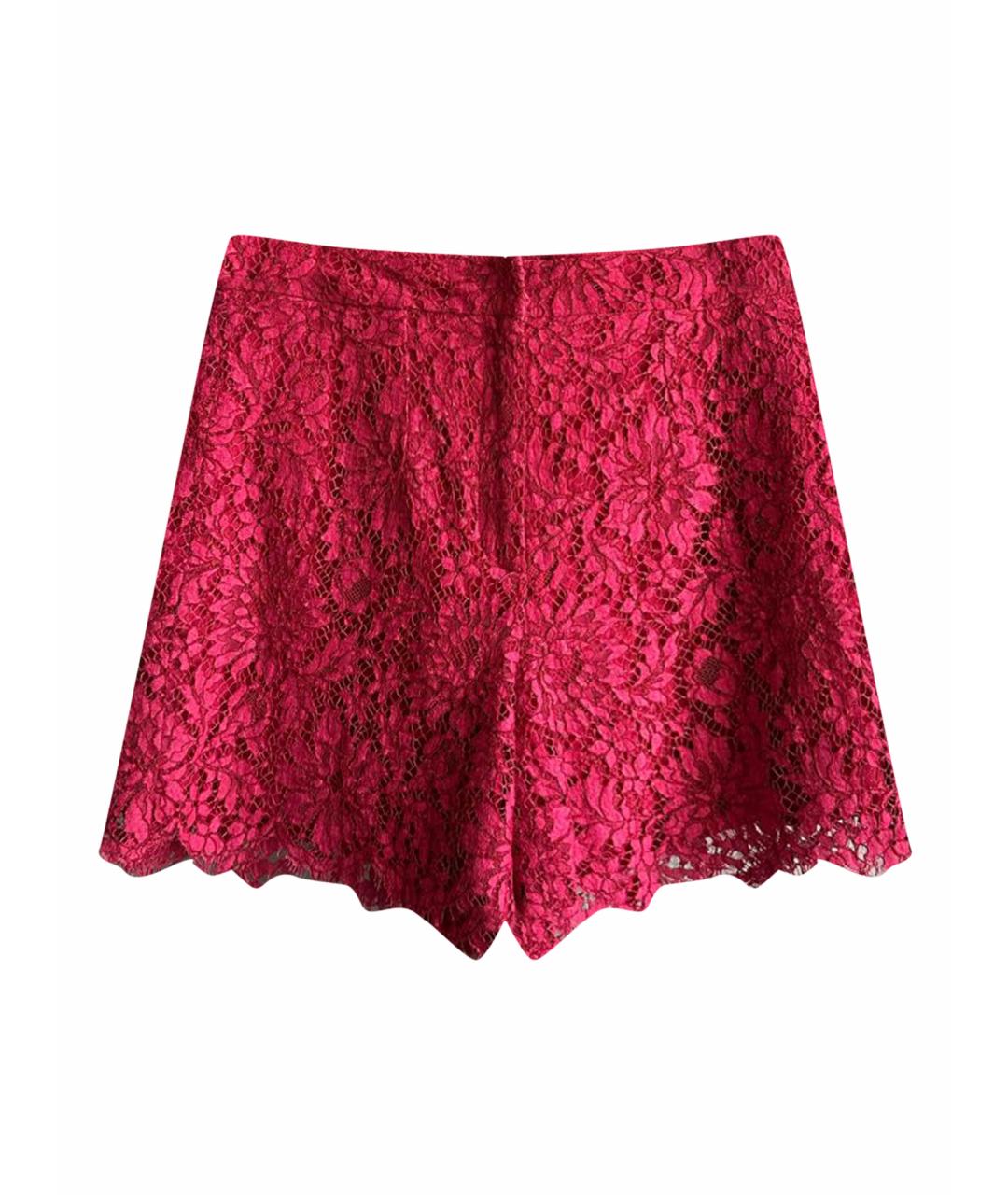 DOLCE&GABBANA Красные кружевные шорты, фото 1