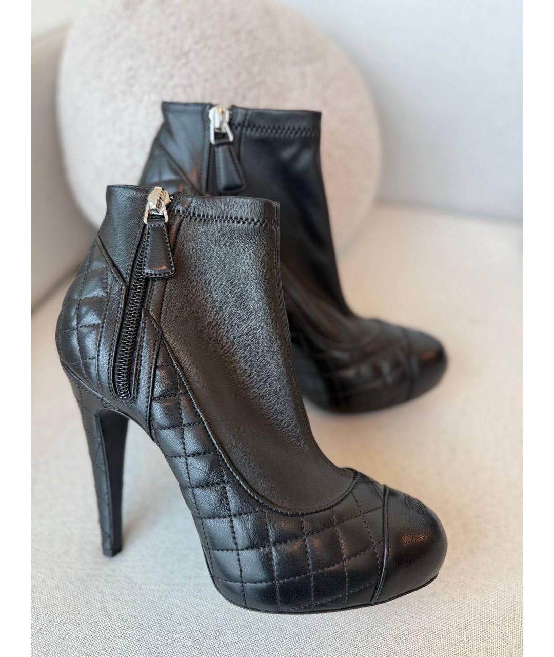 CHANEL Черные кожаные ботильоны, фото 7