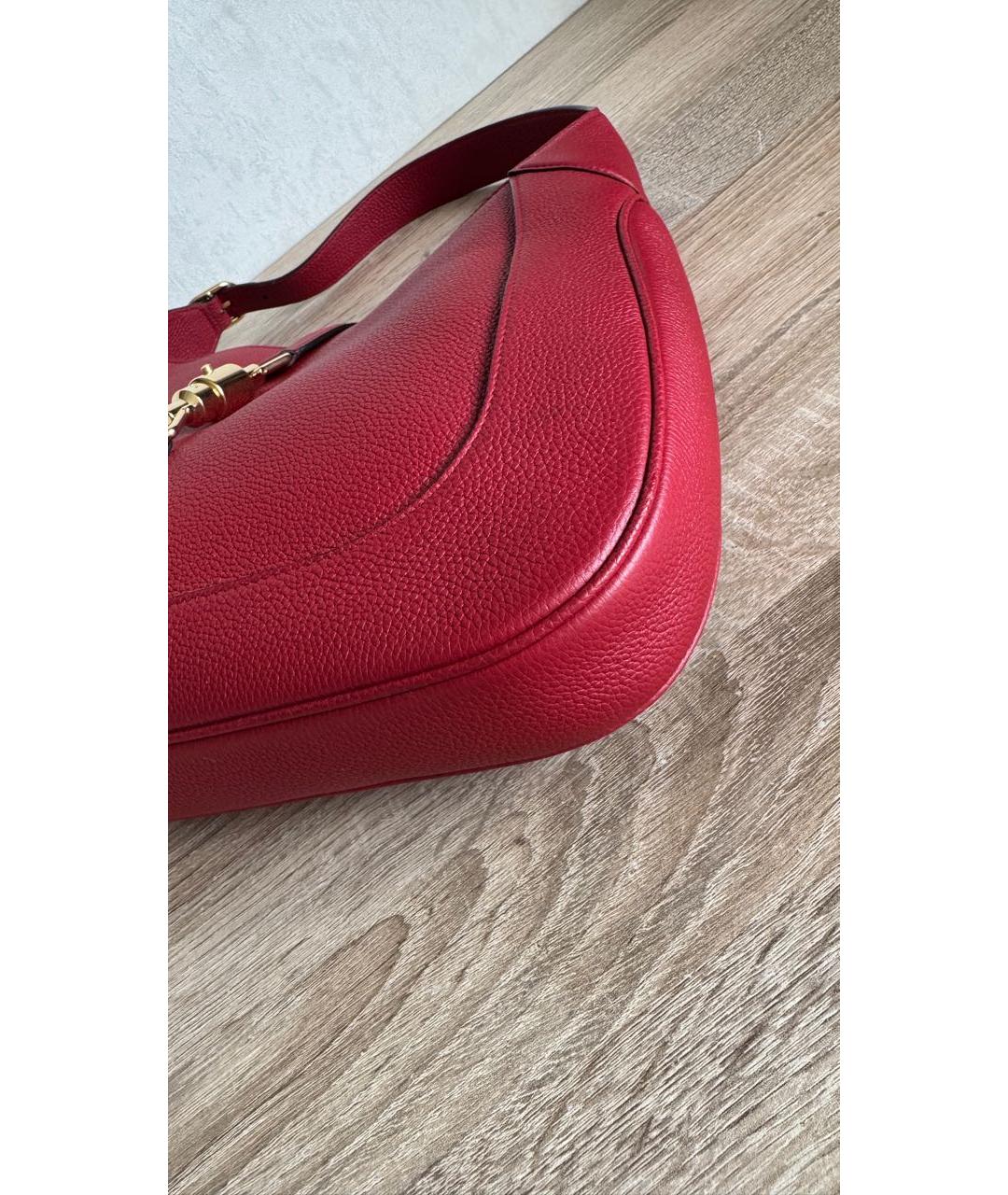 GUCCI Красная кожаная сумка через плечо, фото 3