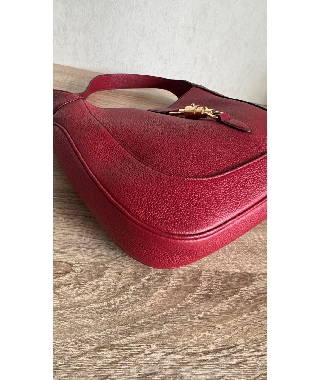 GUCCI Красная кожаная сумка через плечо, фото 4
