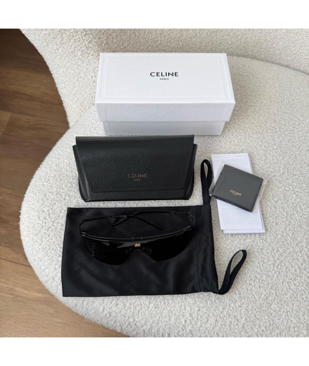 CELINE Черные пластиковые солнцезащитные очки, фото 5