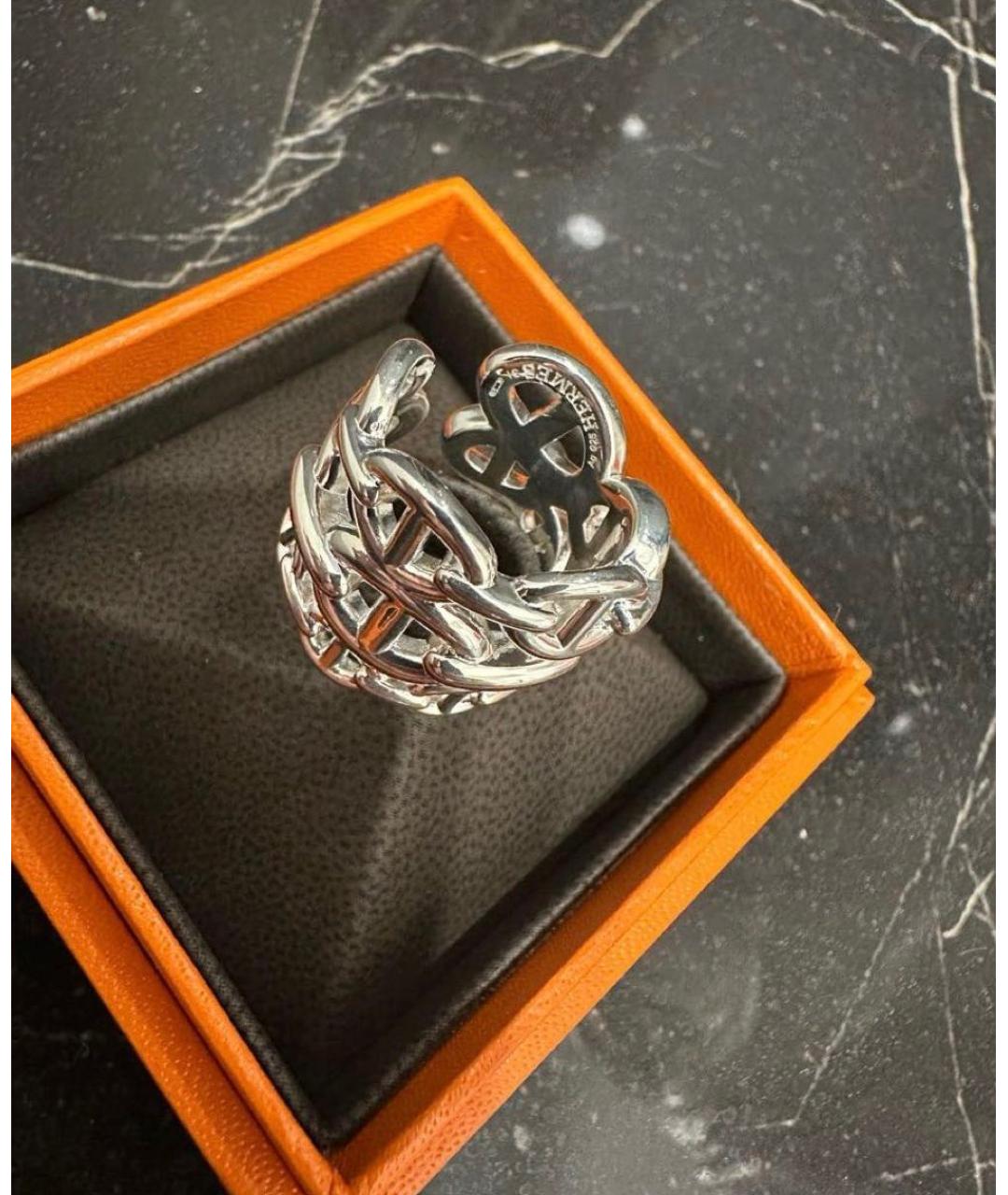 HERMES Серебряное серебряное кольцо, фото 3