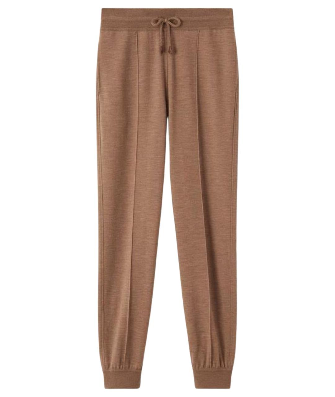 LORO PIANA Коричневые кашемировые брюки узкие, фото 1