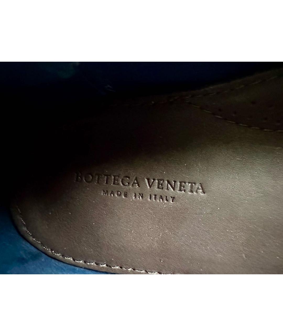 BOTTEGA VENETA Синие замшевые мокасины, фото 6