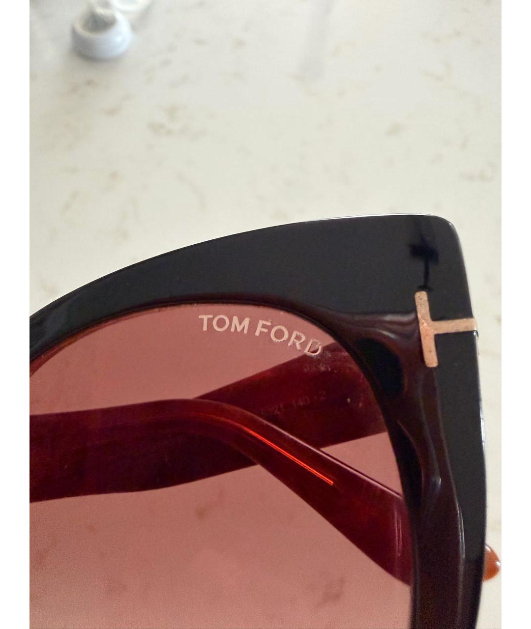 TOM FORD Коричневые пластиковые солнцезащитные очки, фото 3