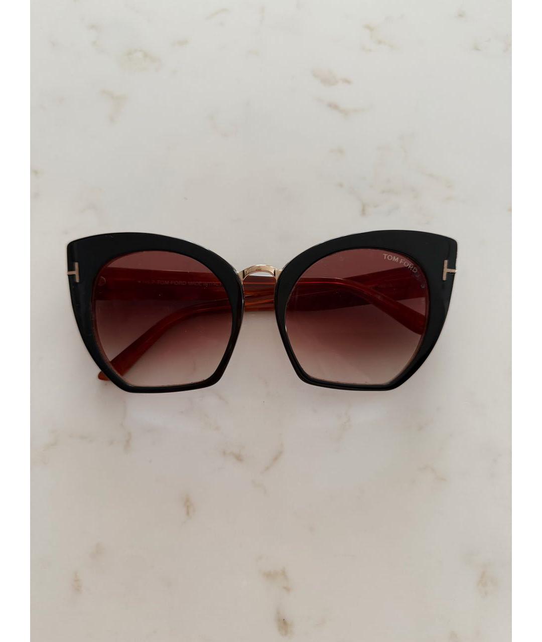 TOM FORD Коричневые пластиковые солнцезащитные очки, фото 5