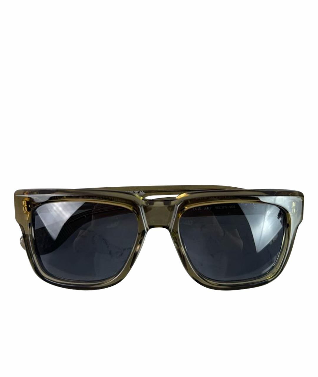 CHROME HEARTS Хаки пластиковые солнцезащитные очки, фото 1
