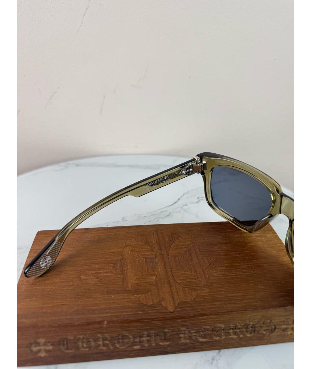 CHROME HEARTS Хаки пластиковые солнцезащитные очки, фото 6
