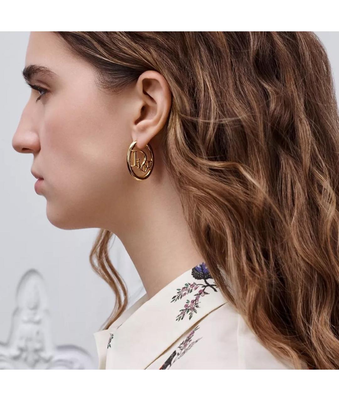 CHRISTIAN DIOR Золотые серьги, фото 2