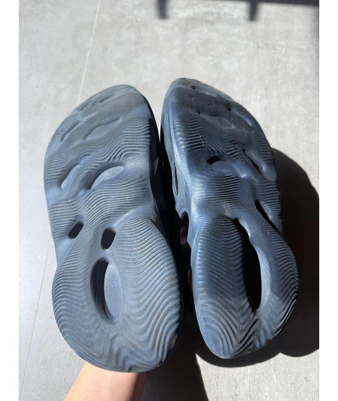 ADIDAS YEEZY Черные резиновые шлепанцы, фото 5