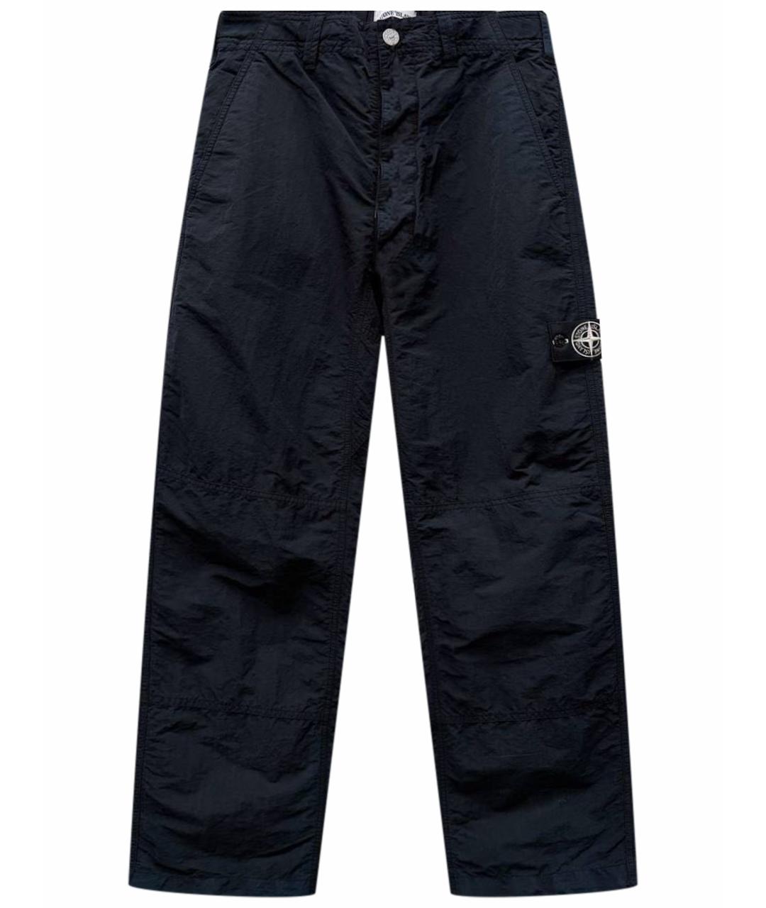 STONE ISLAND Черные синтетические брюки широкие, фото 1