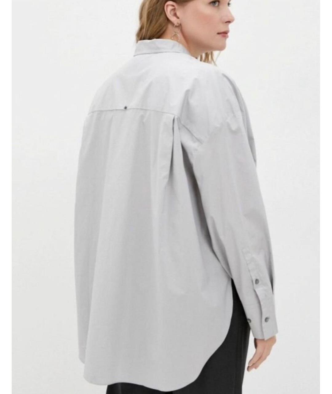 MAX MARA Серая хлопковая рубашка, фото 2