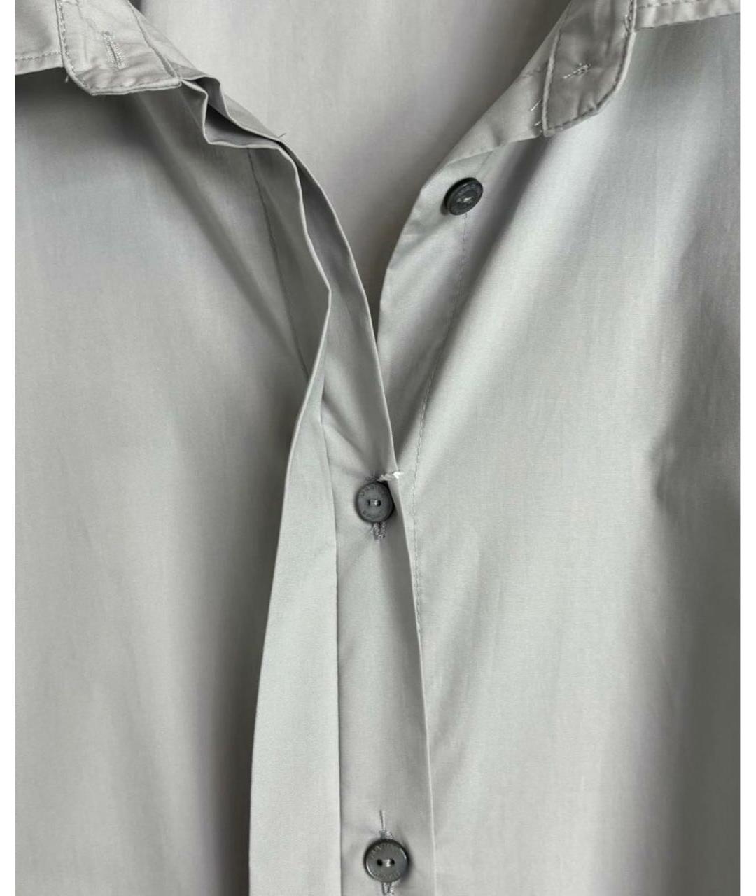 MAX MARA Серая хлопковая рубашка, фото 5
