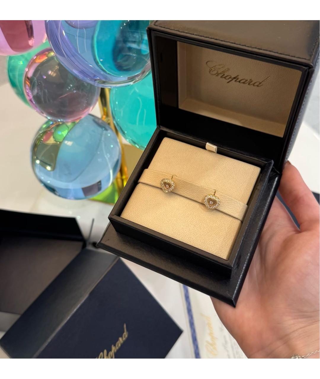 CHOPARD Золотые серьги из желтого золота, фото 5
