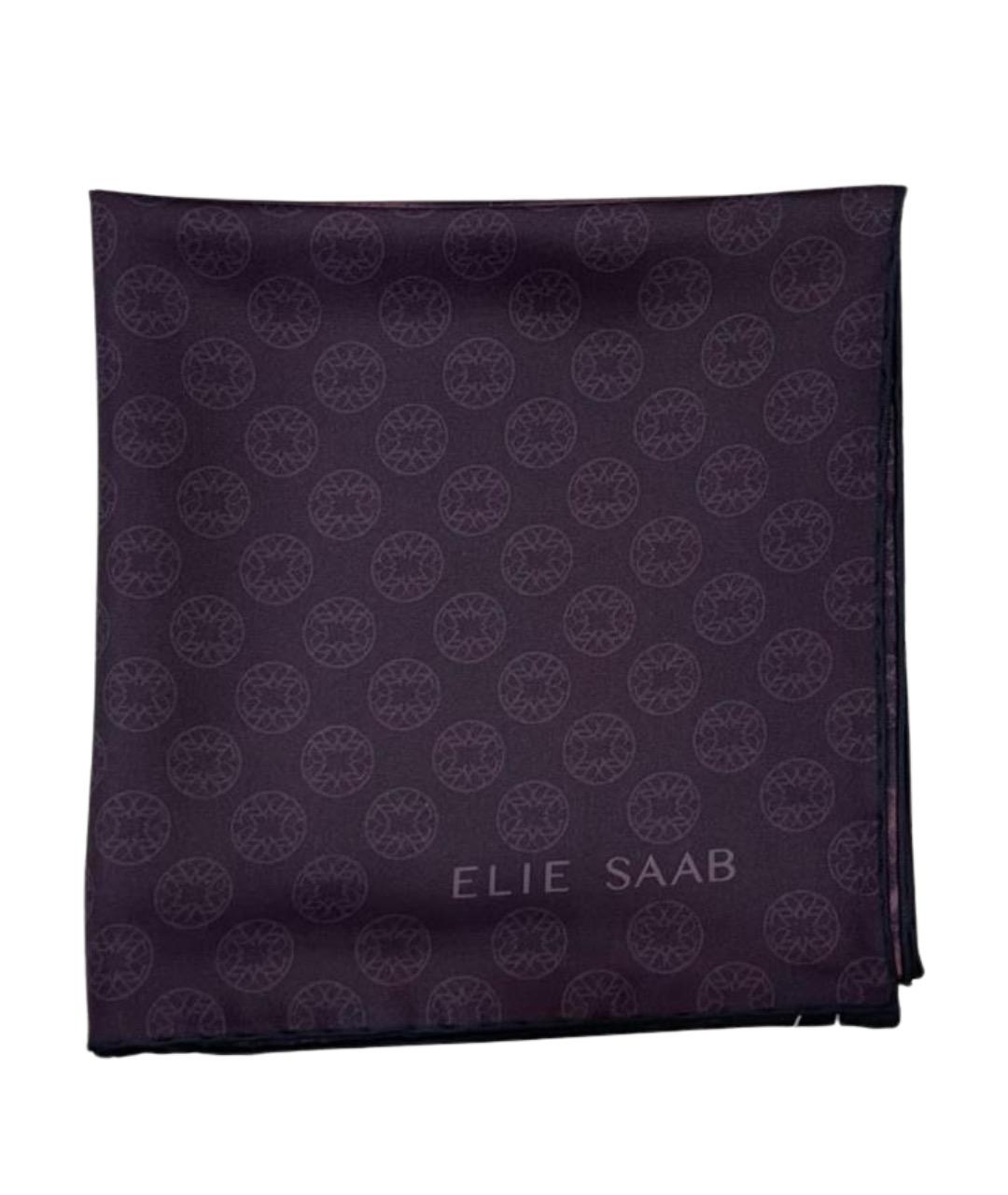 ELIE SAAB Бордовый шелковый платок, фото 1