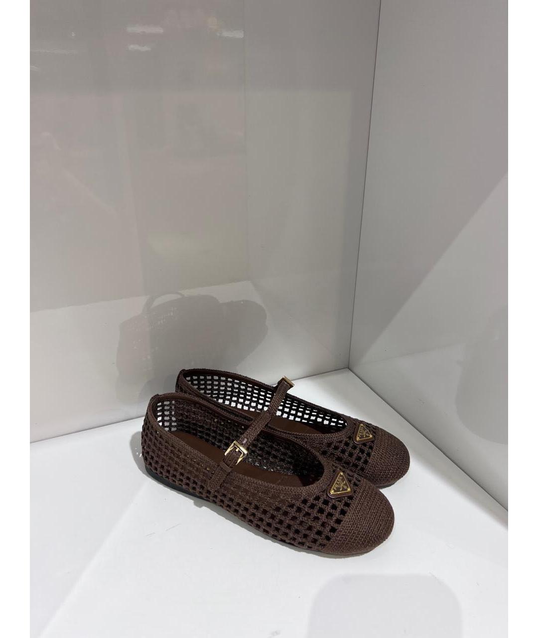 PRADA Коричневые балетки, фото 2