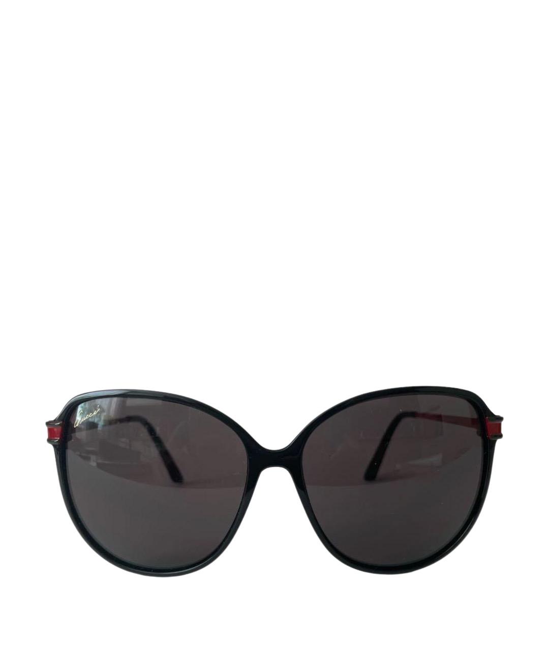GUCCI Черные пластиковые солнцезащитные очки, фото 1