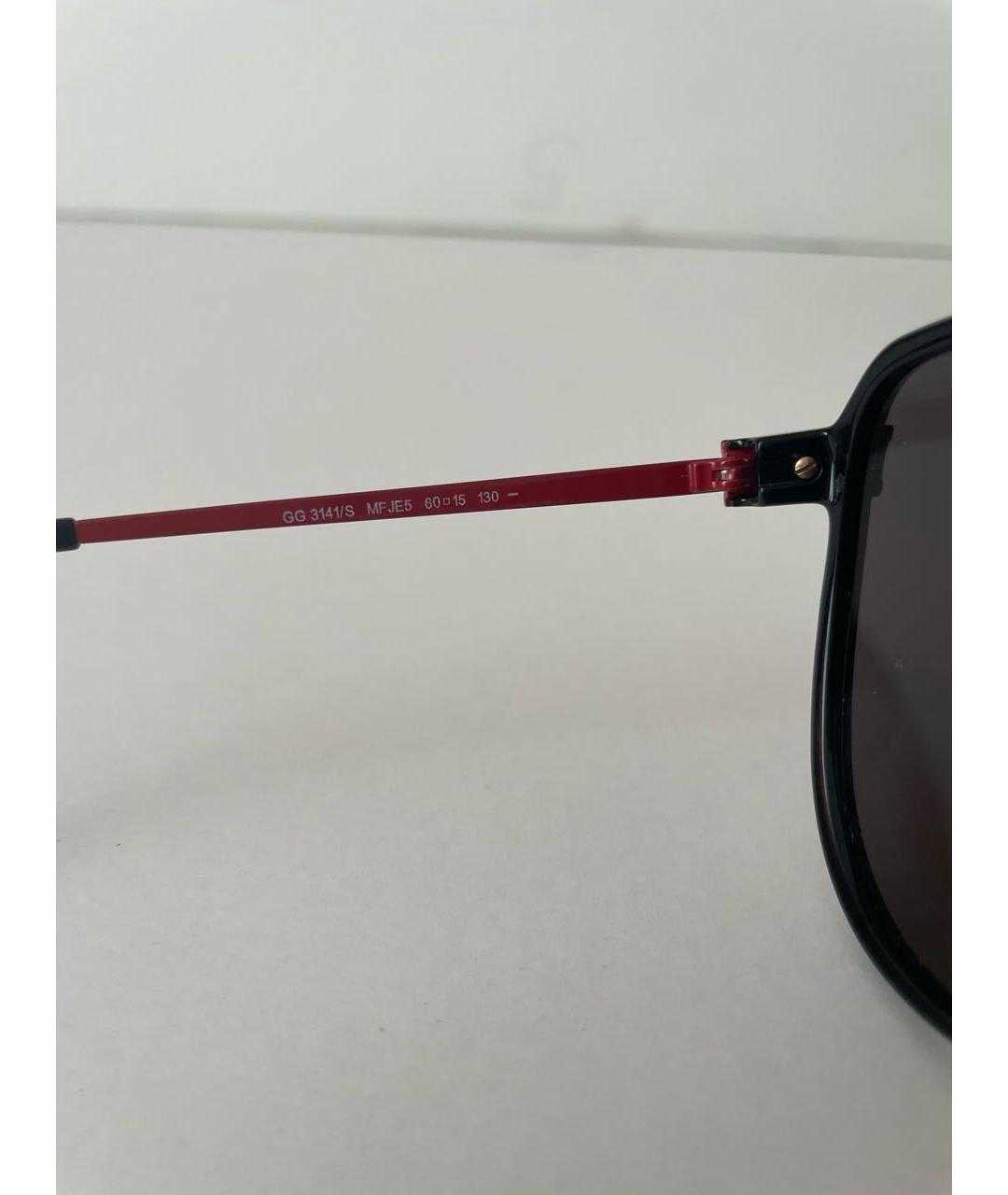 GUCCI Черные пластиковые солнцезащитные очки, фото 8