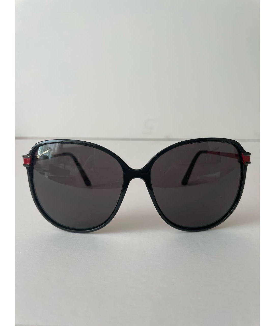 GUCCI Черные пластиковые солнцезащитные очки, фото 9