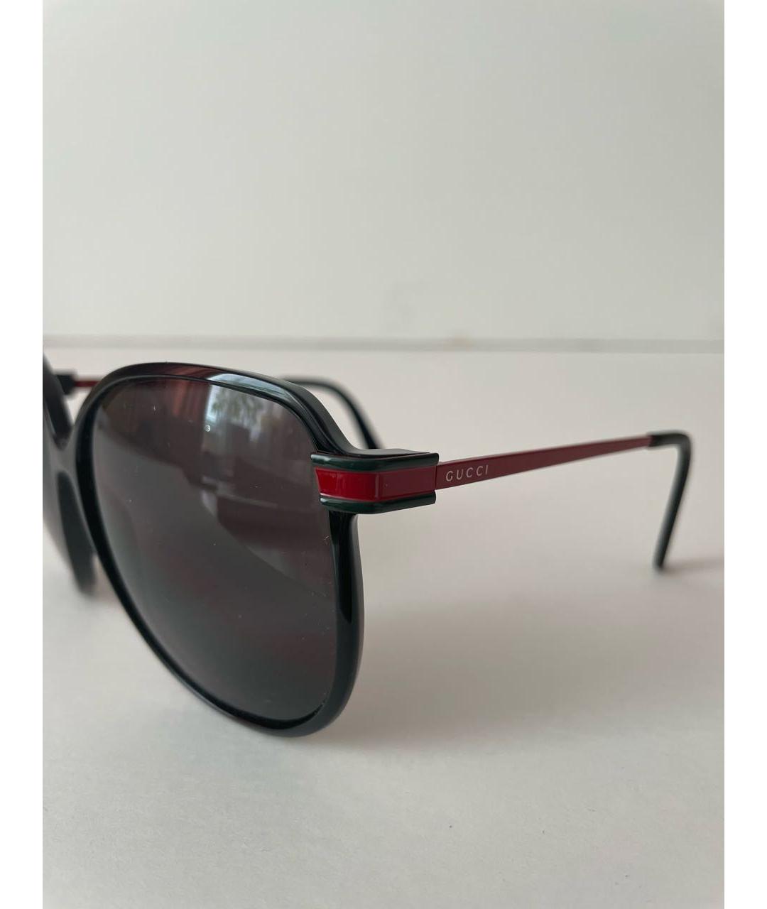 GUCCI Черные пластиковые солнцезащитные очки, фото 3