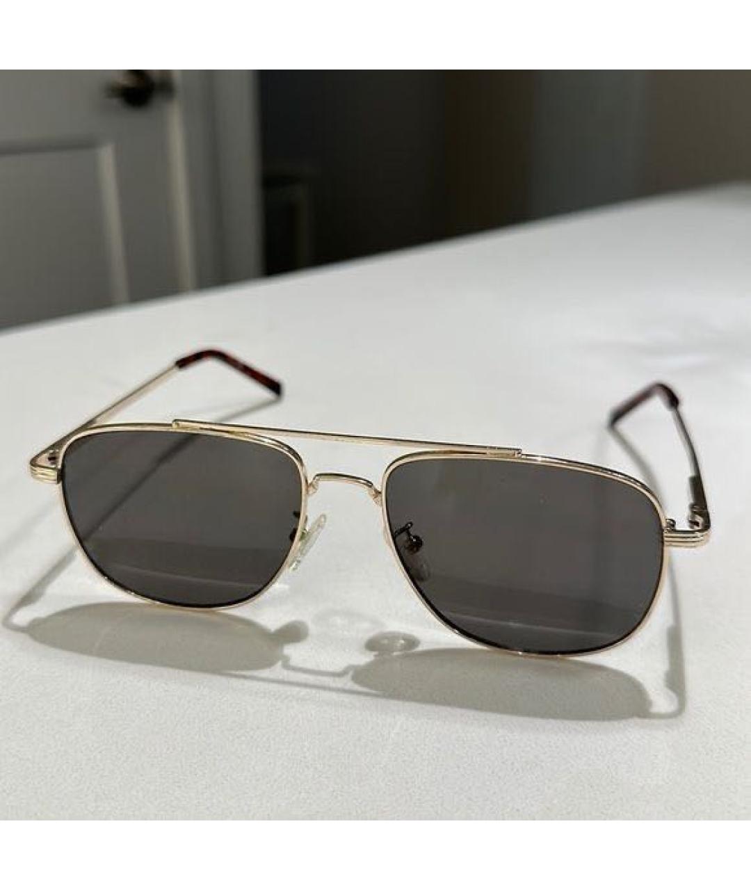 LE SPECS Золотые металлические солнцезащитные очки, фото 2