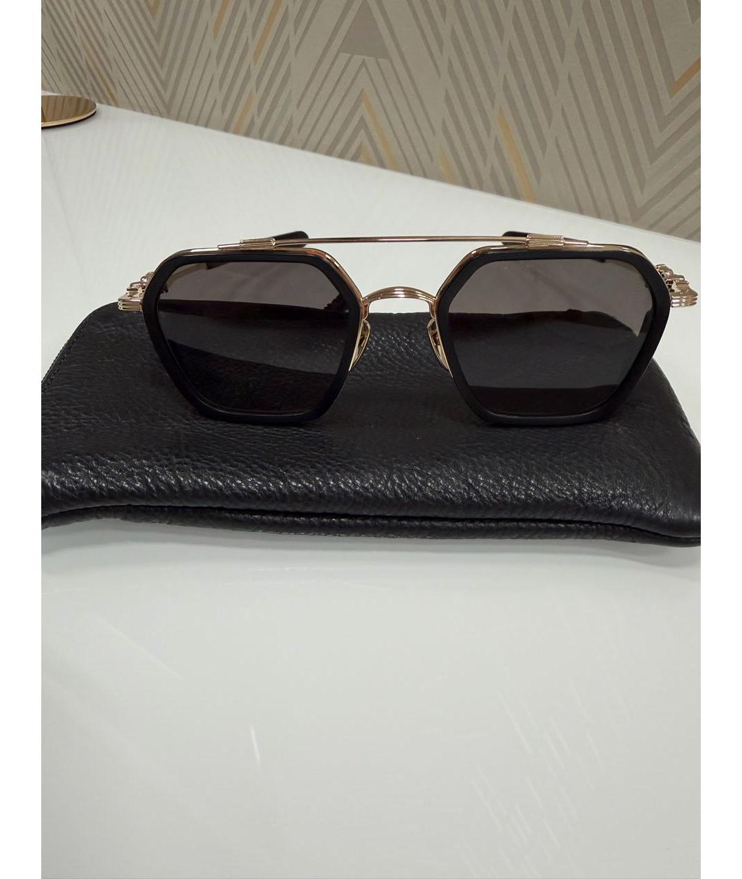 CHROME HEARTS Золотые металлические солнцезащитные очки, фото 9