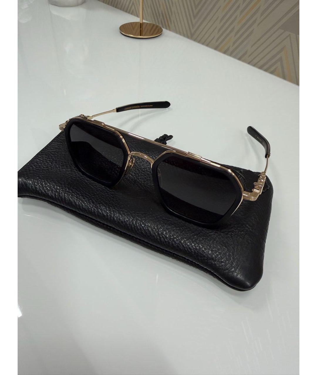 CHROME HEARTS Золотые металлические солнцезащитные очки, фото 8