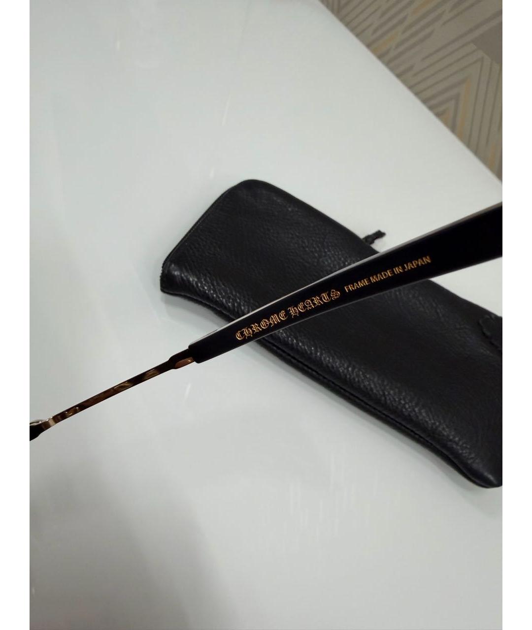 CHROME HEARTS Золотые металлические солнцезащитные очки, фото 7