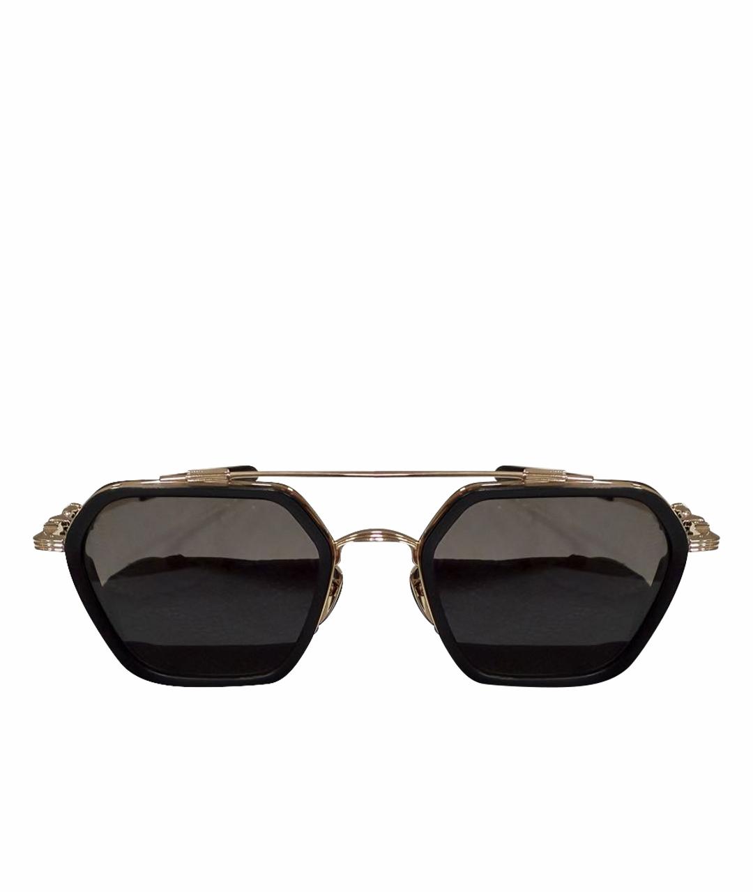 CHROME HEARTS Золотые металлические солнцезащитные очки, фото 1