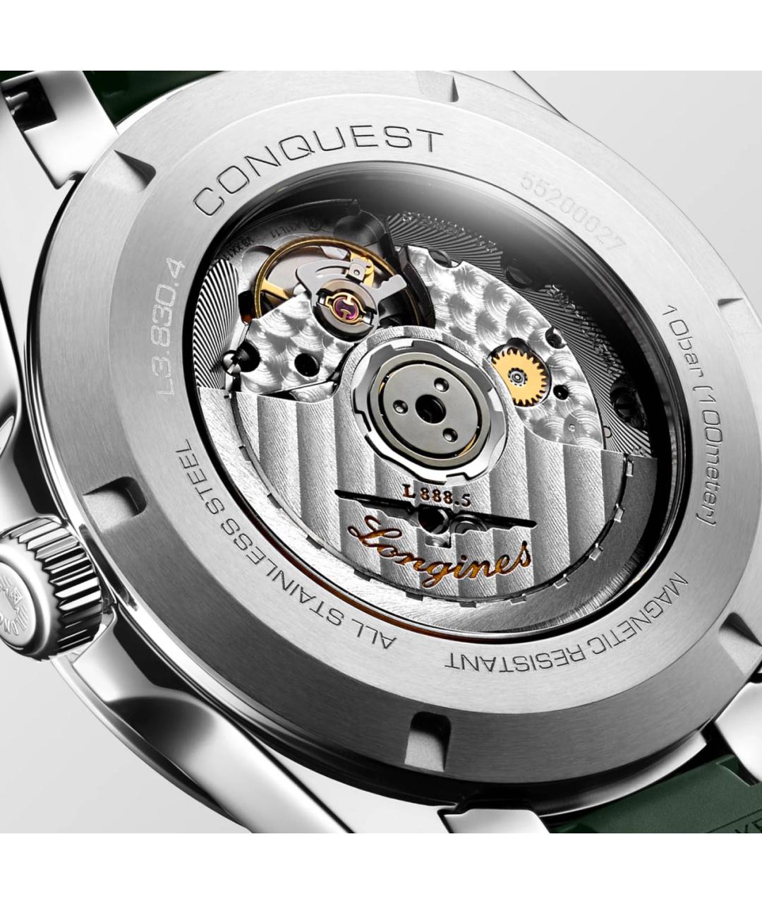 LONGINES Зеленые стальные часы, фото 3