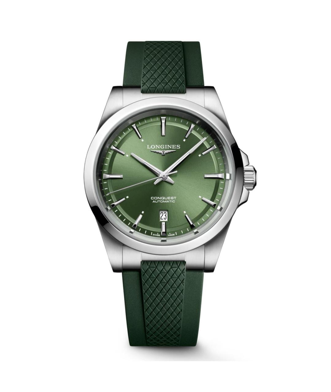 LONGINES Зеленые стальные часы, фото 7