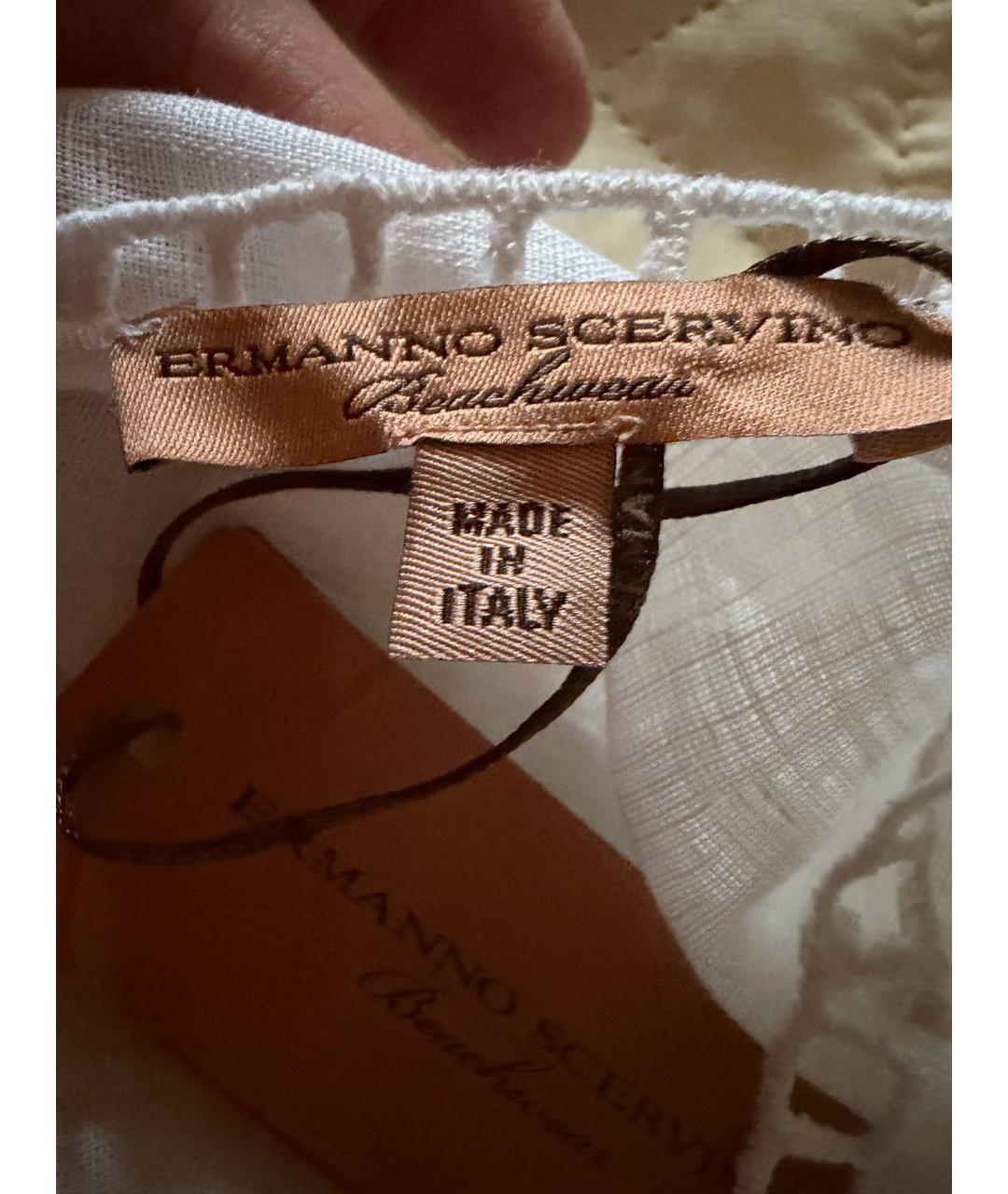ERMANNO SCERVINO Белая льняная туника, фото 3